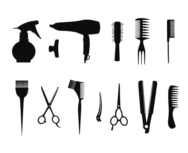 Coleção de ícones de cabeleireiro . — Vetor de Stock