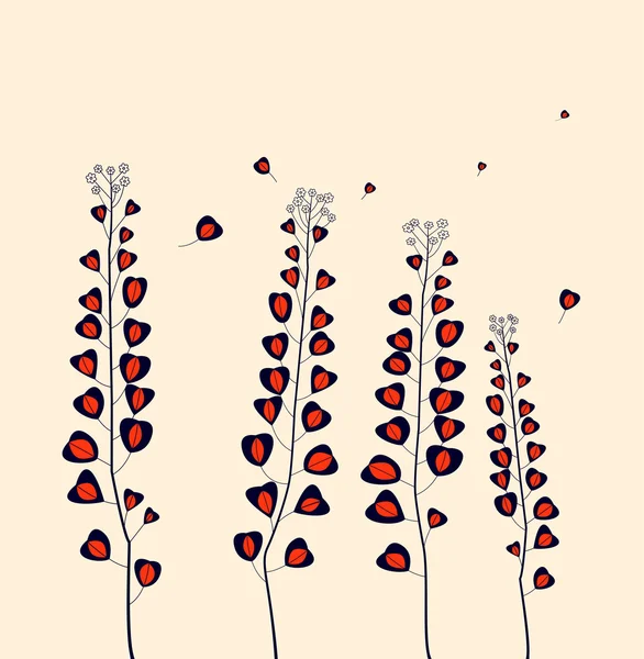 Dekoration mit Feldblumen — Stockvektor
