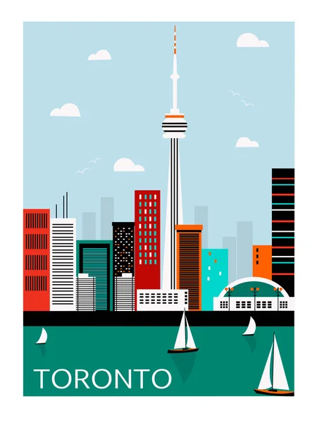 Hermosa ciudad de Toronto — Vector de stock