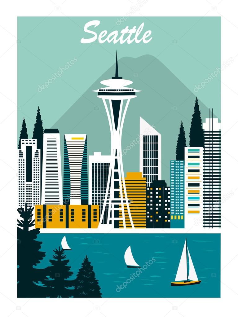 modern Seattle city