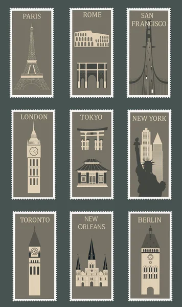 Timbres avec repères — Image vectorielle