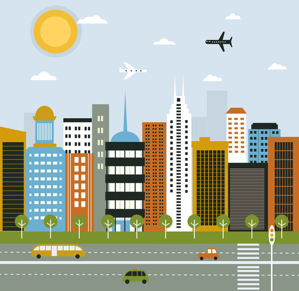 City life illustration