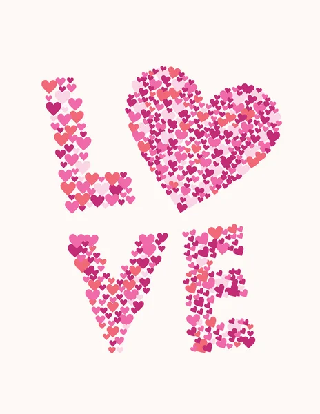 Valentines Day decoration with hearts — Stock Vector