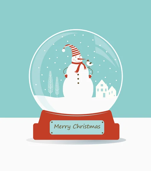 Merry Christmas glass ball — Stock Vector