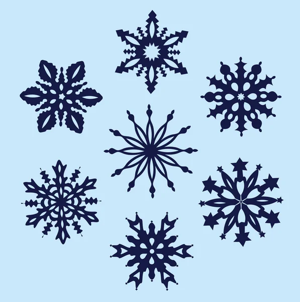 Sada ikon, sněhové vločky — Stockový vektor