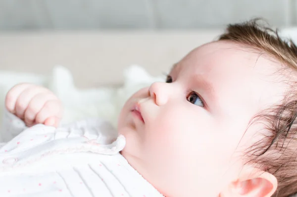 Portrait of cute sweet little newborn baby girl — Stock Photo, Image