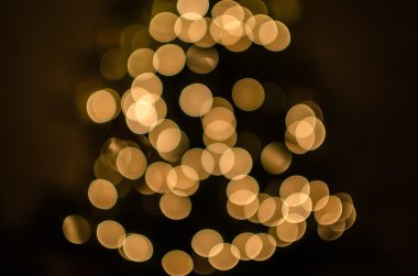 Sihirli Noel ışıkları, kabarcıklar ve ufuk bokeh yumuşak bulanıklık arka plan pırıltılar