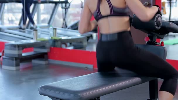 Femme faisant des exercices pour ventre plat — Video