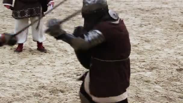 Torneio cavaleiro medieval — Vídeo de Stock