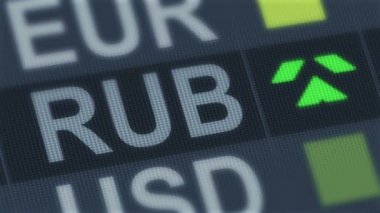 Rus Rublesi yükselen, düşüyor. Dünya döviz piyasası. Para birimi oranı dalgalanıyor