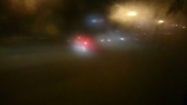 Araba kötü hava, tehlikeli trafik, kaza riski