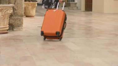 Sıcak Bayan rahat tekerlekli bavul tatile, turistik gezi Yurtdışı haddeleme