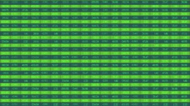 Bilgisayar grafikleri borsa tahtada değişen rakamlar. İşlem sonuçları