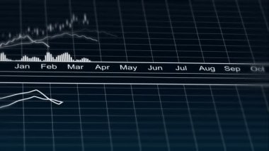 Demografik istatistik verileri, analitik grafik gösteren çizgi grafiği animasyonlu