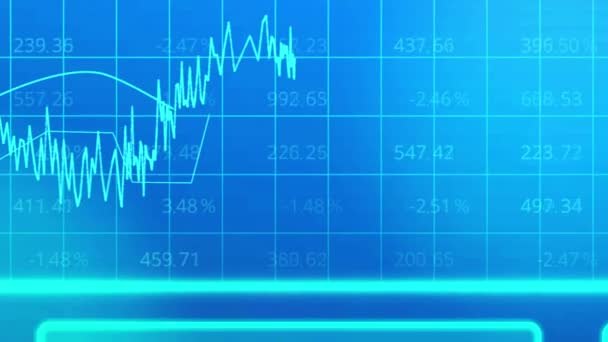 Gráficos animados en informe anual de exportación e importación, perspectivas del comercio internacional — Vídeos de Stock