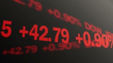 Borsa verilerinin bilgisayar tarafından oluşturulan çekimi, ticaret işi