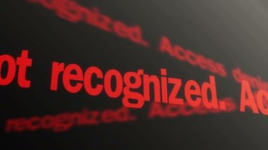 Erişim reddedildi. Kimlik tanınmadı. Pc ekranında çalışan kırmızı metin