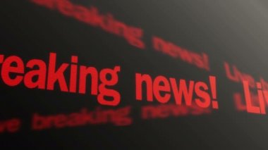 Haber kırmızı metin ekranda çalışan kırılma yaşıyor. Önemli haber TV