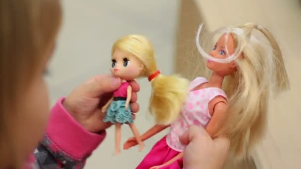 baby dolls and little girl