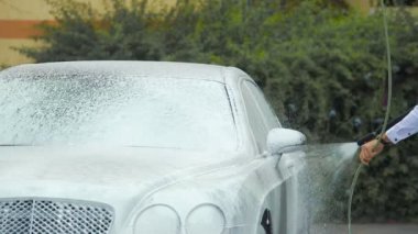 Sabun köpüğü, sorumlu iş, iş ile çamaşır lüks otomobil şoför