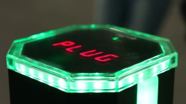 Işıklı dijital ekran sayma elektrik, e-arabalar için şarj istasyonu