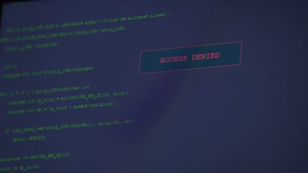 Genio informatico hacking nel sito web, accesso concesso, criminalità informatica, ricatto — Video Stock