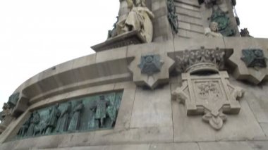 Barcelona, İspanya için gezi turuna ünlü Christopher Columbus anıt