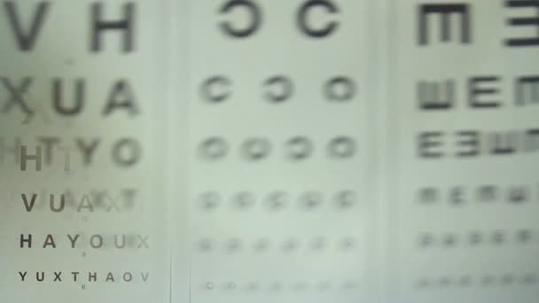 Optometrist presterende visie test — Stockvideo