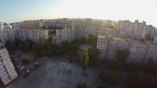 Staden antenn, sovrum förort byggnader — Stockvideo