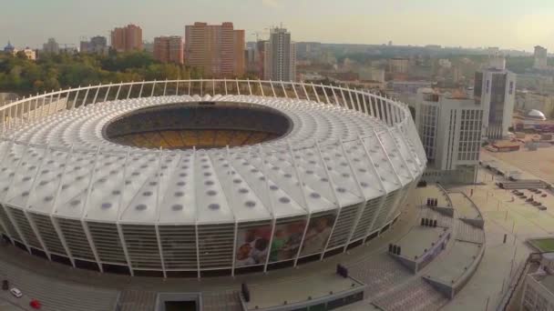 Aerial view of large modern stadium — Stock Video