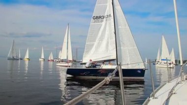 Yatlar yarış denizde toplandı