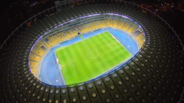 Beautiful stadium at night — Stock Video