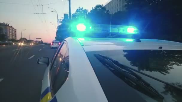 Politie auto Led strobe lichtbalk, knipperende blauwe lichten ... Politie auto Led strobe lichtbalk, knipperende blauwe lichten ...