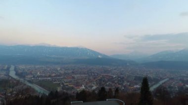 Meşgul megalopolis hava atış, gün gece hızlandırılmış, elektrik tüketimi