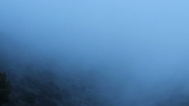 Dark foggy mountain — Stock Video