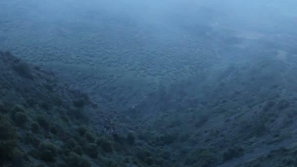 Sötét, ködös valley — Stock videók