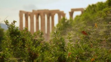 Antik mimari anıt, sütunları Olympian Zeus Tapınağı mesafeden gördüm