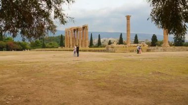Harita, kontrol turistler için yön, antik tapınak kalıntıları ile ilgilenen arıyorsunuz