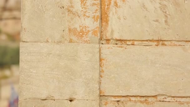 Коринфский орден в древнегреческой и римской архитектуре, Арка Адриана, Афины — стоковое видео