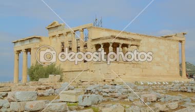 Antik Yunan tapınağı Erechtheion, iyonik mimari tarzı Atina'da Akropolis