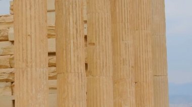 Erechtheion Atina, büyük mermer sütunlu kalır eski bina