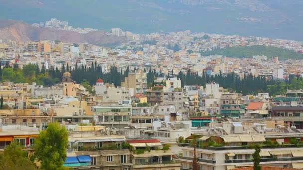 Vue panoramique de la station balnéaire méditerranéenne populaire, toit moderne en verre — Video