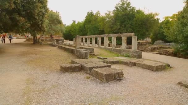 Vestiges de l'ancien autel de Zeus trouvés lors des fouilles archéologiques de l'Agora — Video