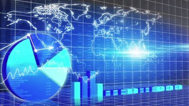 Animasyonlu grafik sunum, Dünya Haritası, Piyasası Genel, petrol fiyatı, GSYİH büyümesi