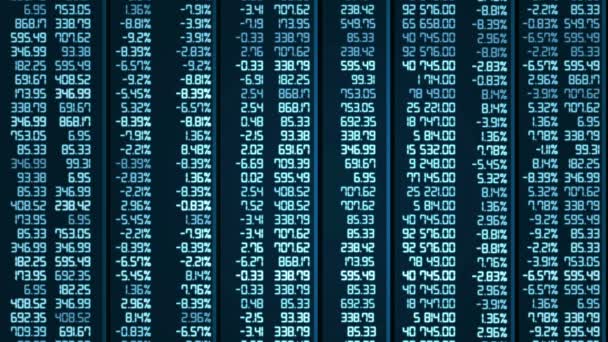 Resultados de procesamiento de datos analíticos en tablero electrónico, animación por computadora — Vídeo de stock