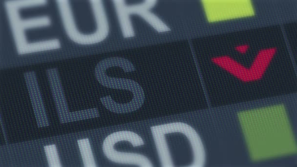 세계 거래소 시장 기본값입니다. 글로벌 금융 위기입니다. 떨어지는 이스라엘 셰켈 — 비디오