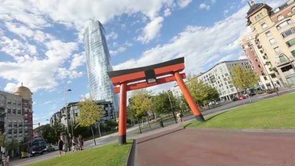 Arte giapponese e Japonisme torii arch — Video Stock