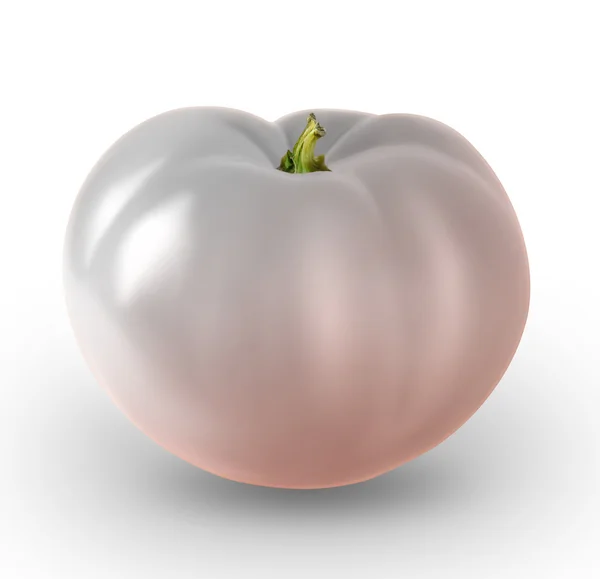 Glas tomat på vit bakgrund — Stockfoto