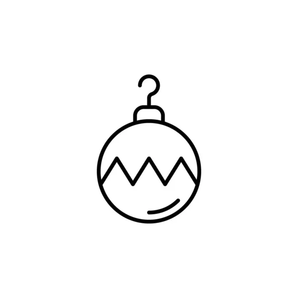 Χριστουγεννιάτικο στολίδι διάνυσμα σε μοντέρνο μινιμαλιστικό στυλ για τα Χριστούγεννα και την Πρωτοχρονιά. Διακόσμηση χειμερινών διακοπών. Τέχνη γραμμής — Διανυσματικό Αρχείο
