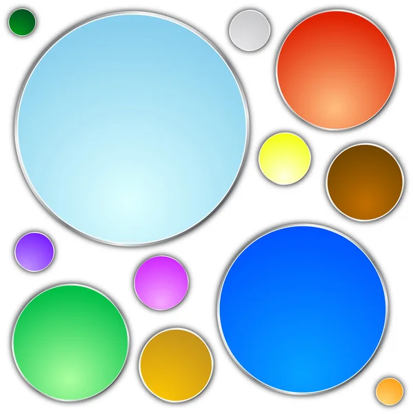 不同的按钮，在不同的颜色 — 图库矢量图片